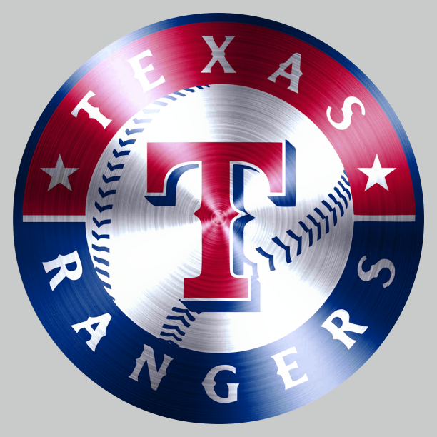 Texas Rangers Stainless steel logo iron on paper